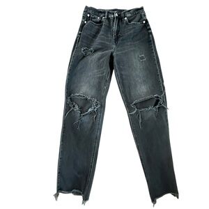 American Eagle Outfitters Black High Rise Straight Jeans